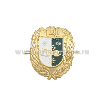 Кокарда мет. Республика Абхазия МВД зол.