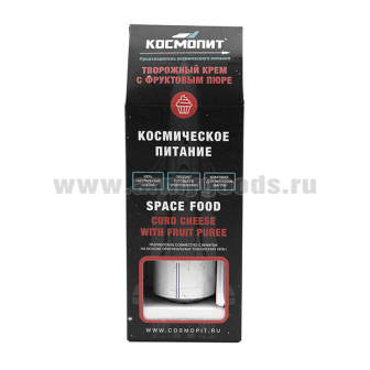 Космическое питание Творожный крем с фруктовым пюре (масса нетто 165 г) до 07.2025 и ранее