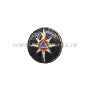Значок мет. Эмблема МЧС (круглая) на пимсе