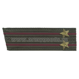 Погоны ВВ оливк. с 2 крапов. просв., вышит. канителью (подполковник) со скосом