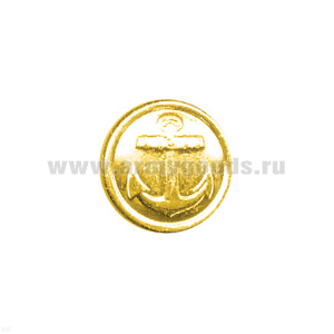 Пуговица 22 мм мет. Якорь без каната зол.