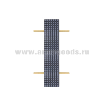 Лычка мет. ФСИН 10x45 мм цвет "графит" аналог черн.