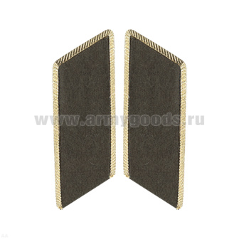 Петлицы на воротник суконные на мет. основе (оливковые)