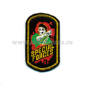 Нашивка вышит. Special forces (скелет в черн. берете с кинжалом)