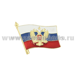 Значок мет. Флажок Главкома ВС РФ (21 мм) на пимсе