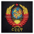 Футболка с вышивкой на груди СССР (герб), черная
