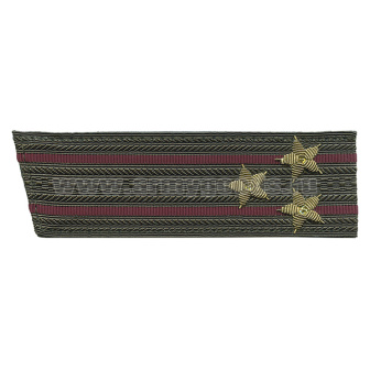 Погоны ВВ оливк. с 2 крапов. просв., вышит. канителью (полковник) со скосом