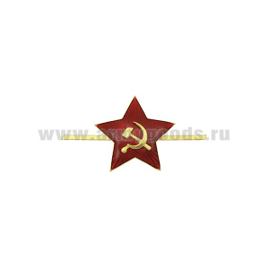 Значок мет. Звезда РККА (32 мм, с накладкой)